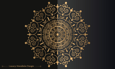 Vector royal and decorative golden luxurious ornamental mandala design background