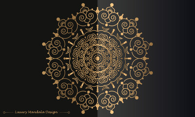Vector royal and decorative golden luxurious ornamental mandala design background