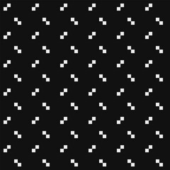Black and white pattern, abstract seamless fashion trend pattern fabric textures, pixel art vector monochrome illustration. Design for web and mobile app.
