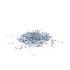 Water splash isolated transparent background 3d rendering
