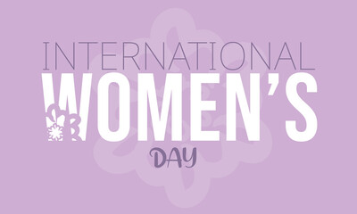 International womens day. typography vector illustration