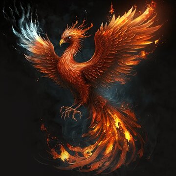 A magnificent fiery Phoenix.