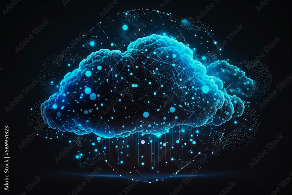 Aufkleber Global worldwide digital data network line infrastructure concept for worldwide connection technology cloud data telecommunication crypto and blockchain and IoT , 3D illustration.