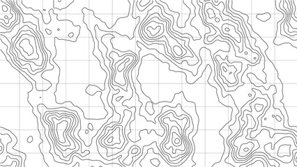 Abstract topography background from curved dotted and solid lines. Geography world. Vector topo contour map. Topographic terrain.