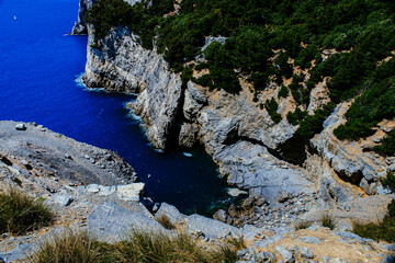 cliff and sea in Italy