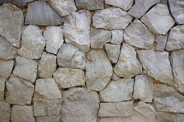 Wall made of big stones, textured background