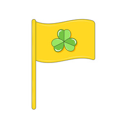 Flag with Clover Leaf Element for St Patricks Day