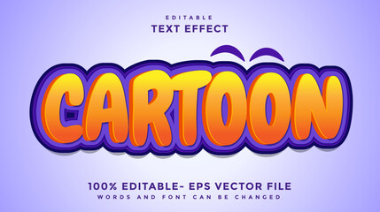 3D Minimal Word Cartoon Editable Text Effect Design Template, Effect Saved In Graphic Style