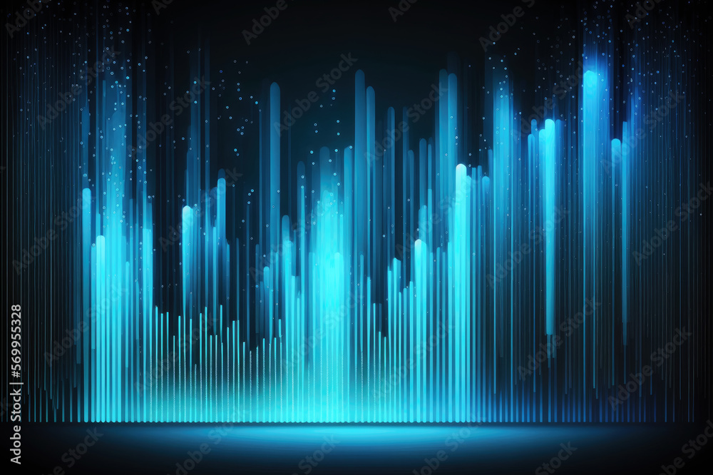 Poster blue digital data network line infrastructure concept background for worldwide connection technology cloud data telecommunication crypto and blockchain and IoT 3D illustration