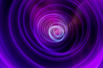 Tunnel light wave of energy with elegant glowing lines. Abstract technology background. High quality photo