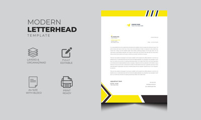 modern business letterhead design for corporate company