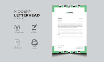 modern business letterhead design for corporate company