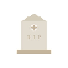 gravestone flat design vector illustration