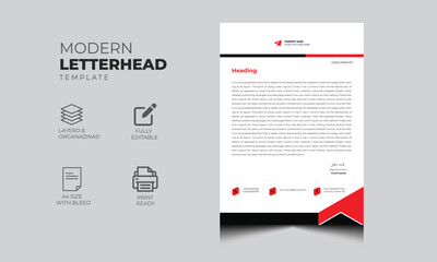 modern business letterhead design for corporate company