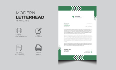 modern business letterhead design for corporate company