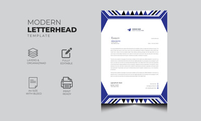 modern business letterhead design for corporate company