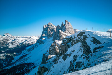 Italy, south tyrol, dolomites, val gardena, ski resort, Seceda mountain