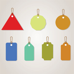 set of sales offer price tags