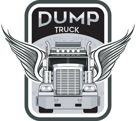 dump truck logo vector best design