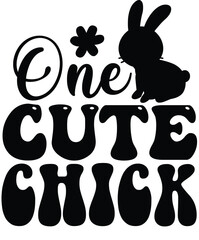 One Cute Chick SVG cut file
