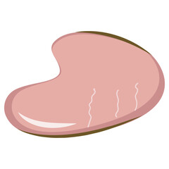 Vector trendy natural rose quartz crystal roll on face massager with golden plating metal