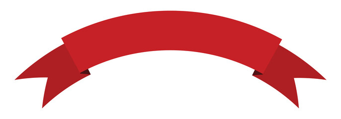 Blank Ribbon Banner in Red Color