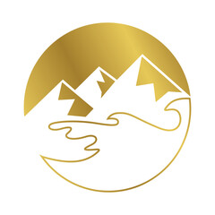 mountain landscape, abstract logo