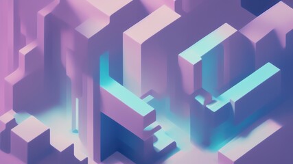 Fototapeta premium abstract background with cubes - generative ai illustration