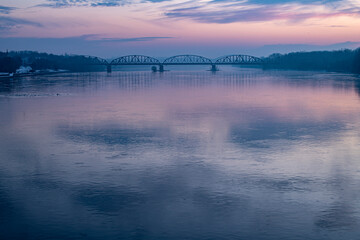 woda, sundown, jezior, niebo, krajobraz, 