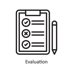 Evaluation Vector Outline Icon Design illustration. Assessment Symbol on White background EPS 10 File