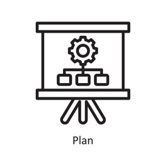 Plan Vector Outline Icon Design illustration. Assessment Symbol on White background EPS 10 File