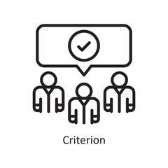 Criterion Vector Outline Icon Design illustration. Assessment Symbol on White background EPS 10 File