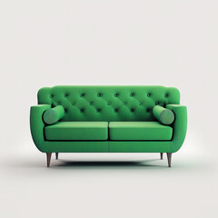 Fototapeta premium Modern Sofa Isolated Illustration Generative AI