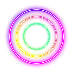 Neon circle frame