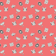 cartoon animals collection illustration for print