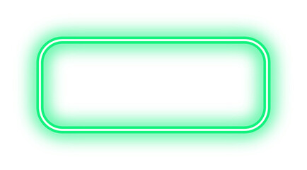 Green neon rectangle sign