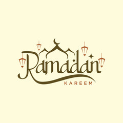 Fototapeta na wymiar ramadan kareem vector set logo to welcome ramadan holy month of muslims template