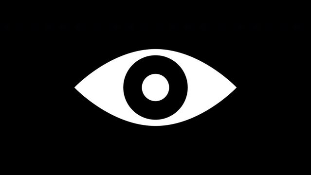 Transition mask - opening eye. 2d animation with alpha channel.