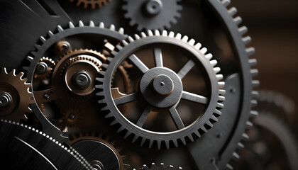 Close-up of gears in motion: A photo showing gears moving in close detail to highlight the intricate mechanism of tribology