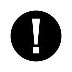 exlamation mark in trendy flat style