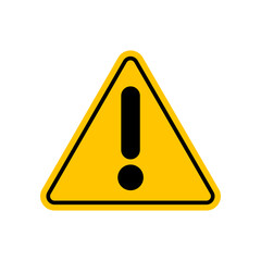 warning sign vector icon in trendy flat design