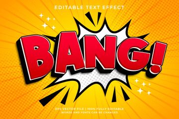 Comic bang editable text effect pop art style © hiznysyahril