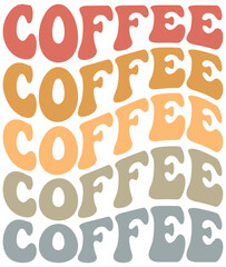 Coffee Retro Wavy SVG