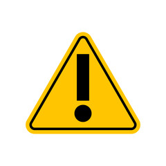warning sign vector icon in trendy flat design