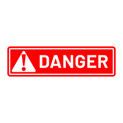 warning sign vector icon in trendy flat design