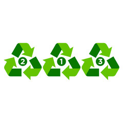 recycle vector icon, recycling symbol
