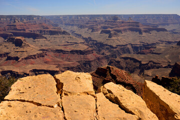 Fototapeta na wymiar Hazy Blue Sky Grand Canyon Arizona