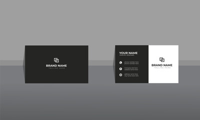black color business card, simple business card template