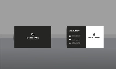 black color business card,  simple business card template