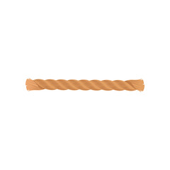String of brown or beige yarn vector illustration. Cartoon drawing of material for knitting or production of handmade clothes isolated on white background. Knitwork, hobby, handicraft concept